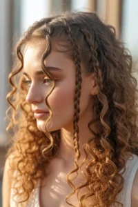 Baby Braids with Curly Hair