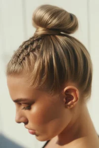 Baby Braids with High Bun