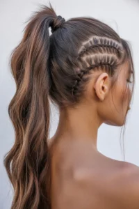Baby Braids with High Ponytail