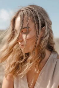 Baby Braids with Loose Beach Waves