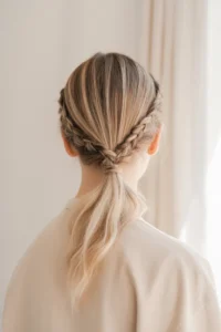 Baby Braids with Low Ponytail