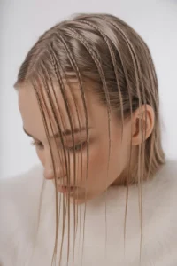 Baby Braids with Sleek Straight Hair