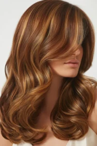 Caramel Highlights with Long Feathered Layers