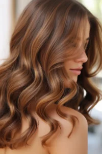 Caramel Highlights with Soft Waves