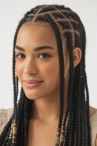 Classic Fulani Braids with Beads