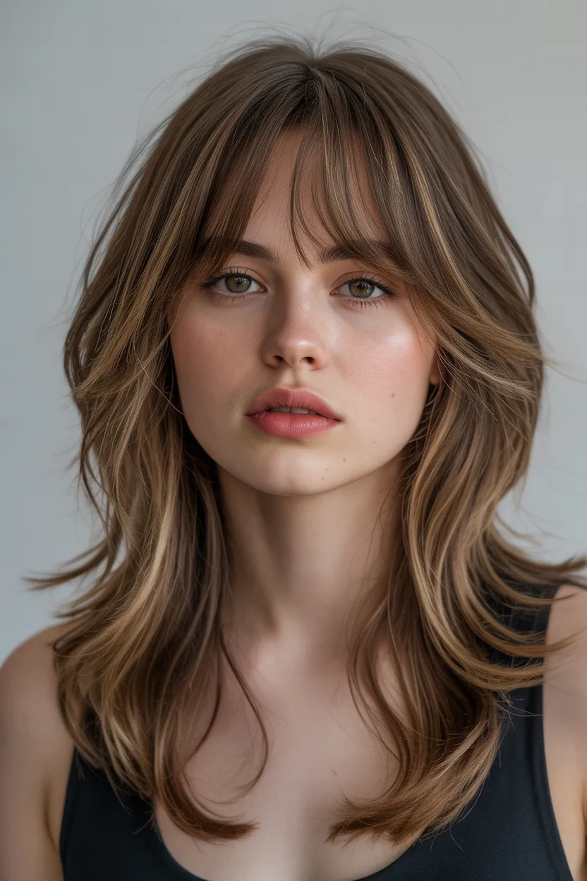 Classic Long Wolf Cut + Soft Curtain