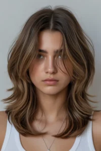 Classic Long Wolf Cut Without Bangs