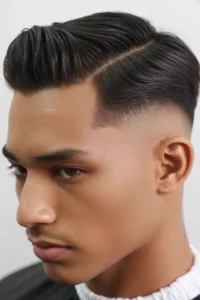 Comb Over Faded Undercut