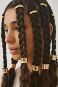 Dutch Braids with Hair Cuffs