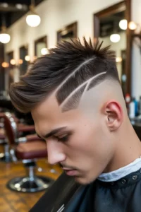 Faded Undercut + Faux Hawk