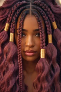 Fulani Braids with Double Center Braids