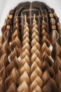 Fulani Braids with Feed-In Cornrows