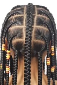 Fulani Braids with Triangle Parts