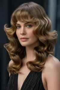 Glam Wavy Wolf Cut + Side Bangs (Red Carpet Look)