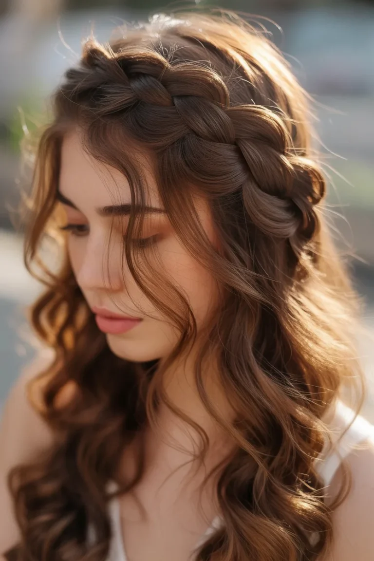 Korean Braided Crown Detail
