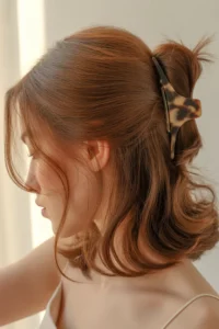 Korean Half-Up Clip Hairstyle