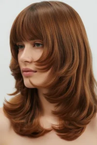 Long Wolf Cut + Curtain Bangs