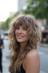 Messy Wavy Wolf Cut + Feathered Bangs