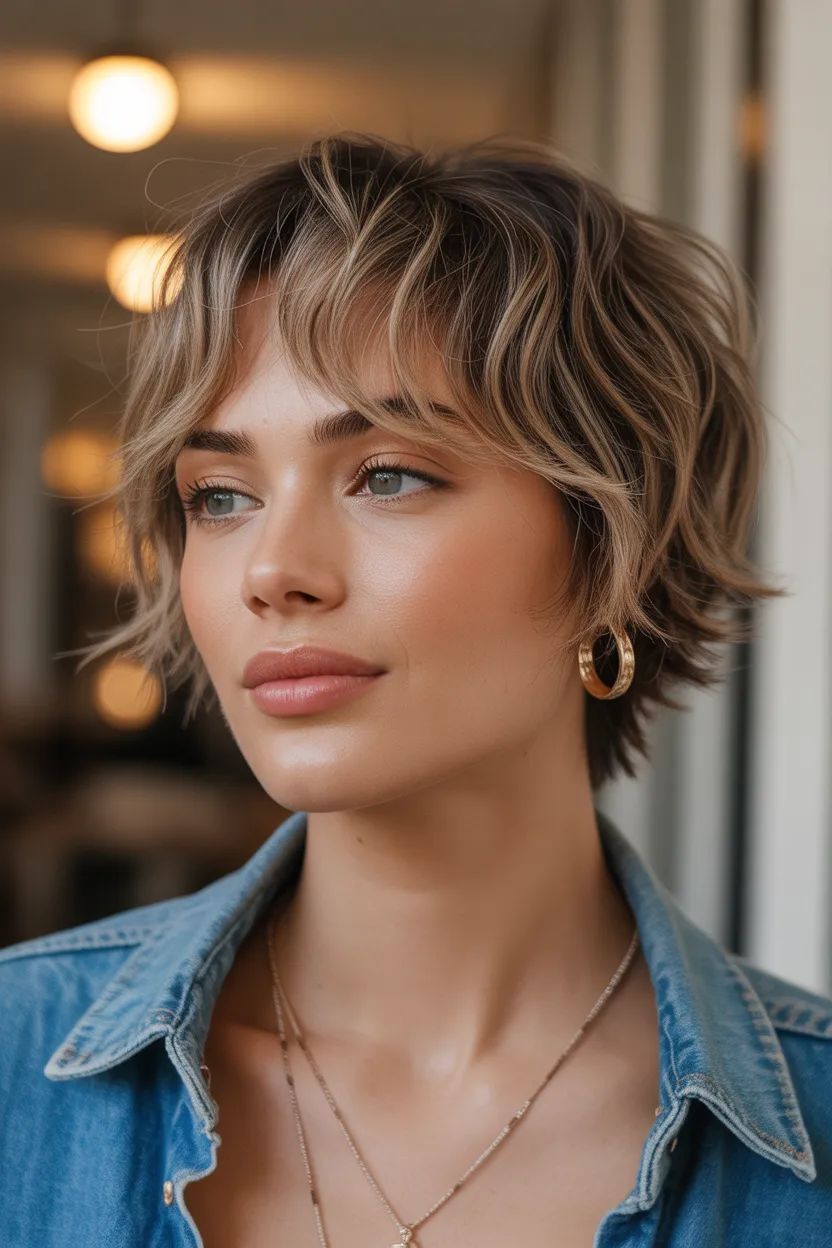 Mini Shag Wolf Cut + Curtain Bangs