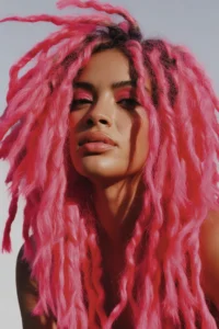 Neon Pink Locs