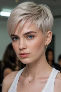 Platinum Blonde Cropped Pixie