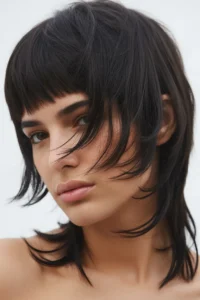 Short Butterfly Cut with Baby Bangs Twist