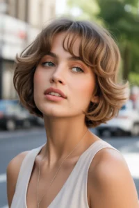 Short Butterfly Cut with Wispy Bangs