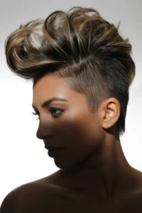 Side Shaved Hair with Mohawk Vibes