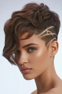 Side Shaved Pixie Cut