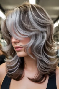 Silver Highlights with Butterfly Cut
