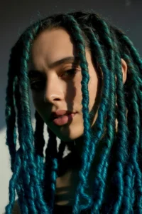 Teal Dyed Locs