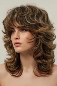 Wavy Wolf Cut + Bangs for Thick Hair (Extra Volume)