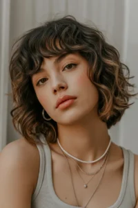 Wavy Wolf Cut + Bottleneck Bangs