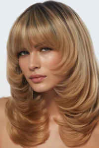 Wolf Cut + Curtain Bangs with Dark Aesthetic