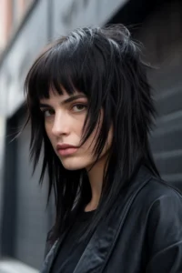 Wolf Cut + Curtain Bangs with Highlights