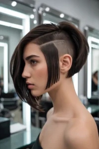 Asymmetrical Undercut Bob