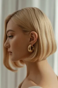 Blonde Bob with Tuck Behind Ear