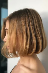 Blunt Lob With Textured Ends