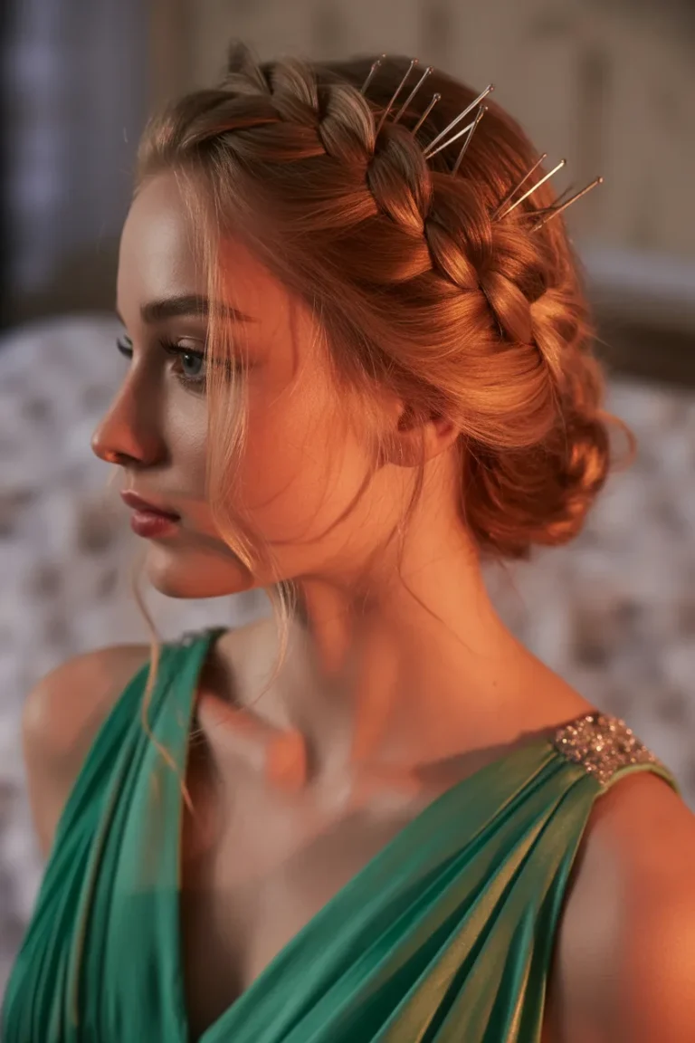 Braided Crown Updo