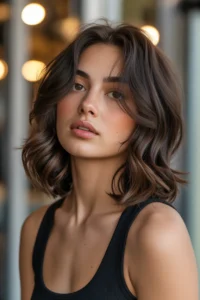 Brunette Wolf Cut
