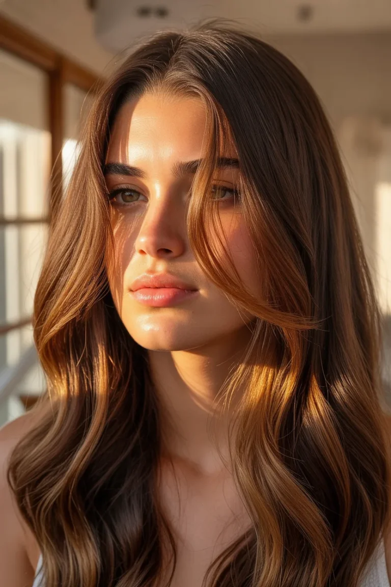 Caramel Face-Framing Highlights