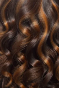 Caramel Highlights on Dark Brown Hair