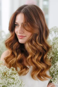 Caramel Highlights with Cinnamon Tone