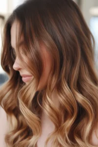 Caramel Highlights with Dark Roots