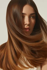 Caramel Highlights with Gloss Finish