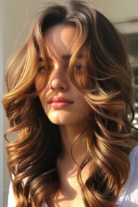 Caramel Highlights with Long Layers