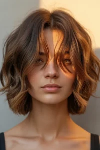 Choppy Bob With Curtain Bangs