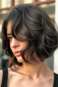 Choppy Bob With Deep Side Bangs