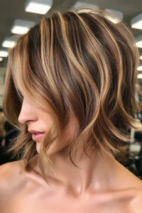 Choppy Bob With Highlighted Layers