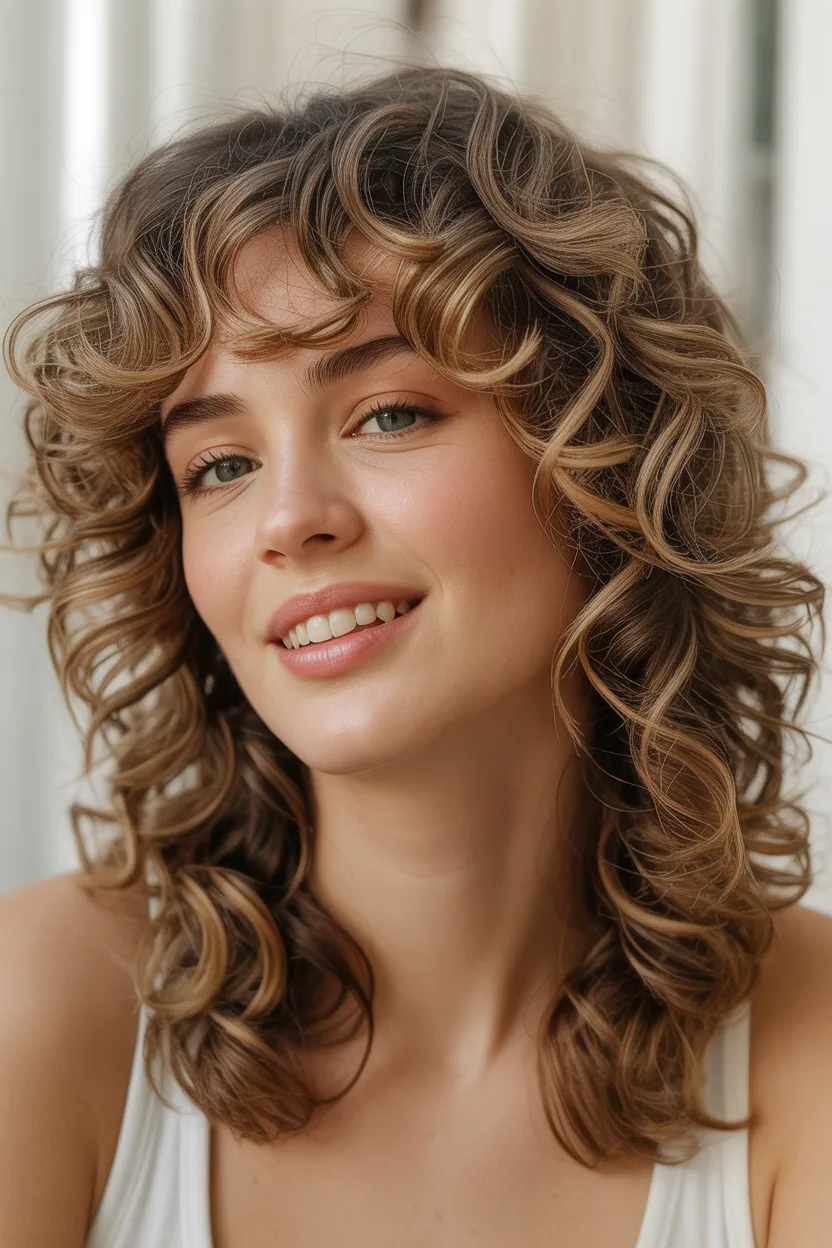 Classic Curly Shag (Medium Length)